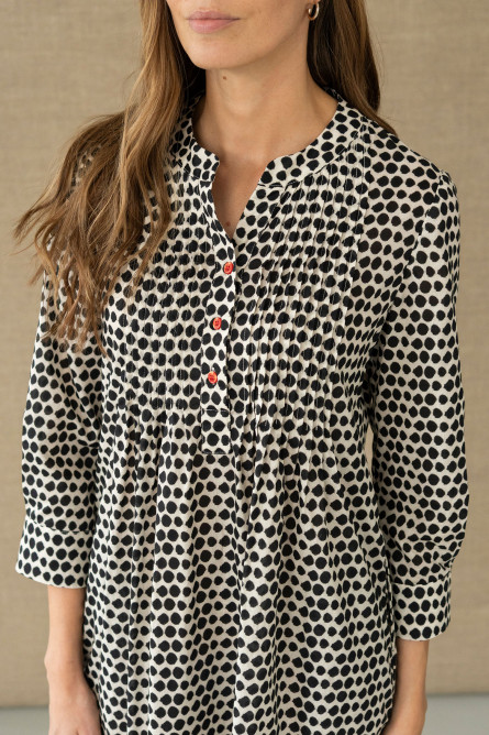Vestido de algodón con pliegues 2