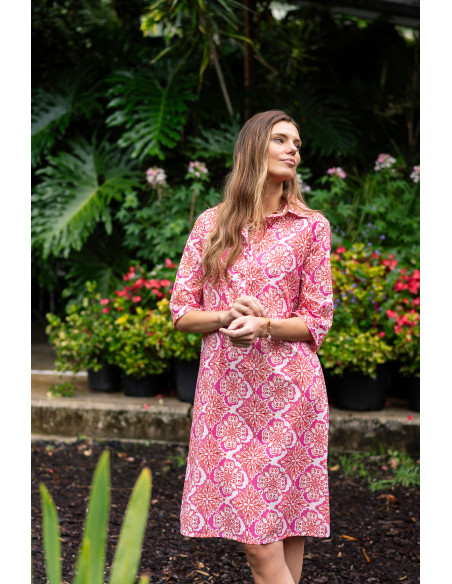Vestido recto con estampado floral