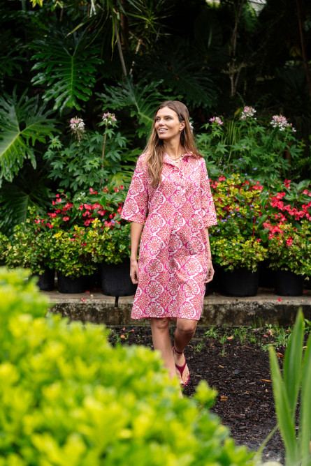 Vestido recto con estampado floral 2