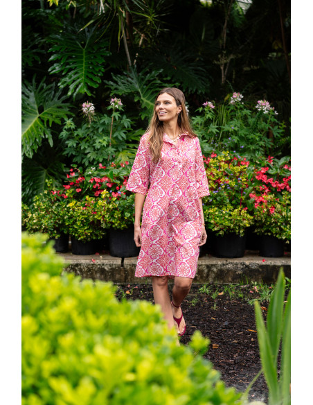 Vestido recto con estampado floral