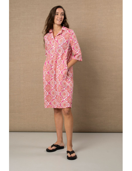 Vestido recto con estampado floral