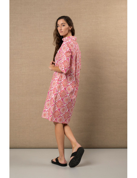Vestido recto con estampado floral