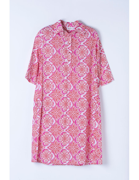 Vestido recto con estampado floral