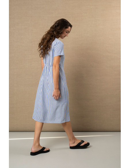 Vestido rayas azules