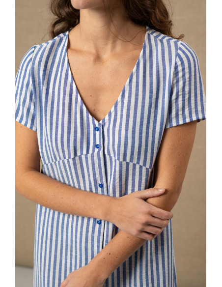 Vestido rayas azules