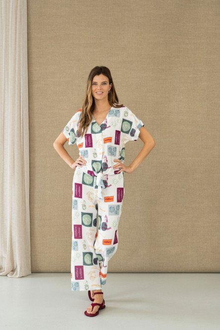 Camisa estampada con nudo 2