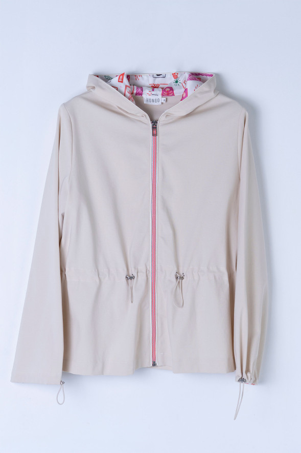Chaqueta con capucha y cremallera