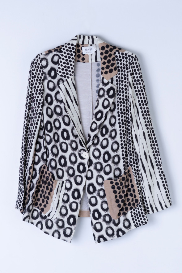 Blazer fluida estampada