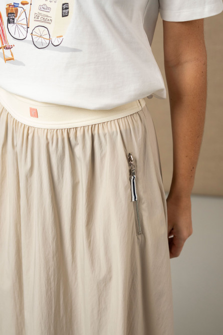 Falda midi fluida con cintura elástica 2