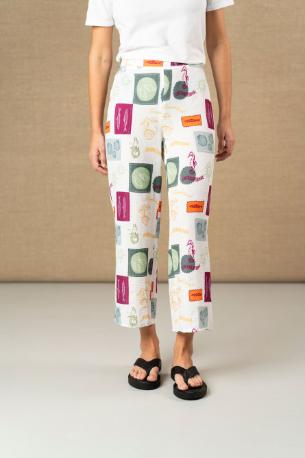 Pantalón fluido estampado 2