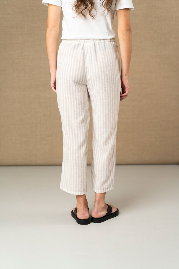 Pantalón fluido de rayas
